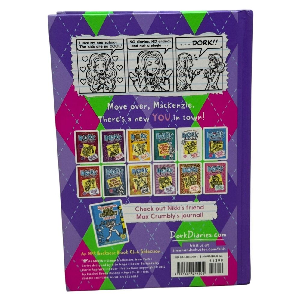 Rachel Renee Russell Dork Diaries 11 Not-So-Friendly Frenemy Hardcover Book 2016